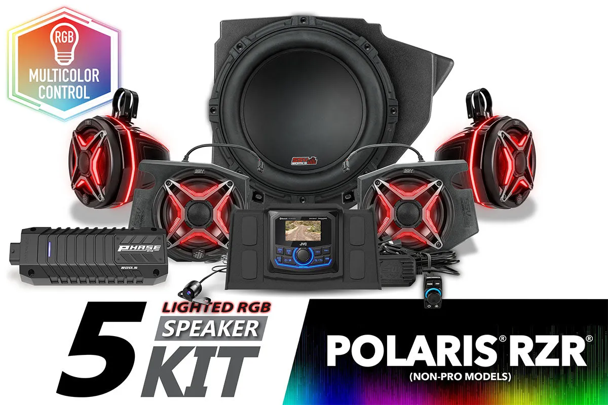 2014-2023 Polaris RZR V-Spec 5-Speaker Plug-&-Play Kit with JVC