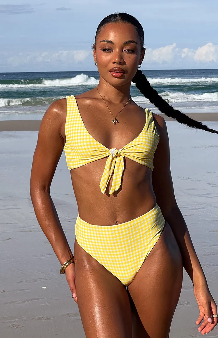 9.0 Swim Yellow Gingham Majorca Bikini Bottoms