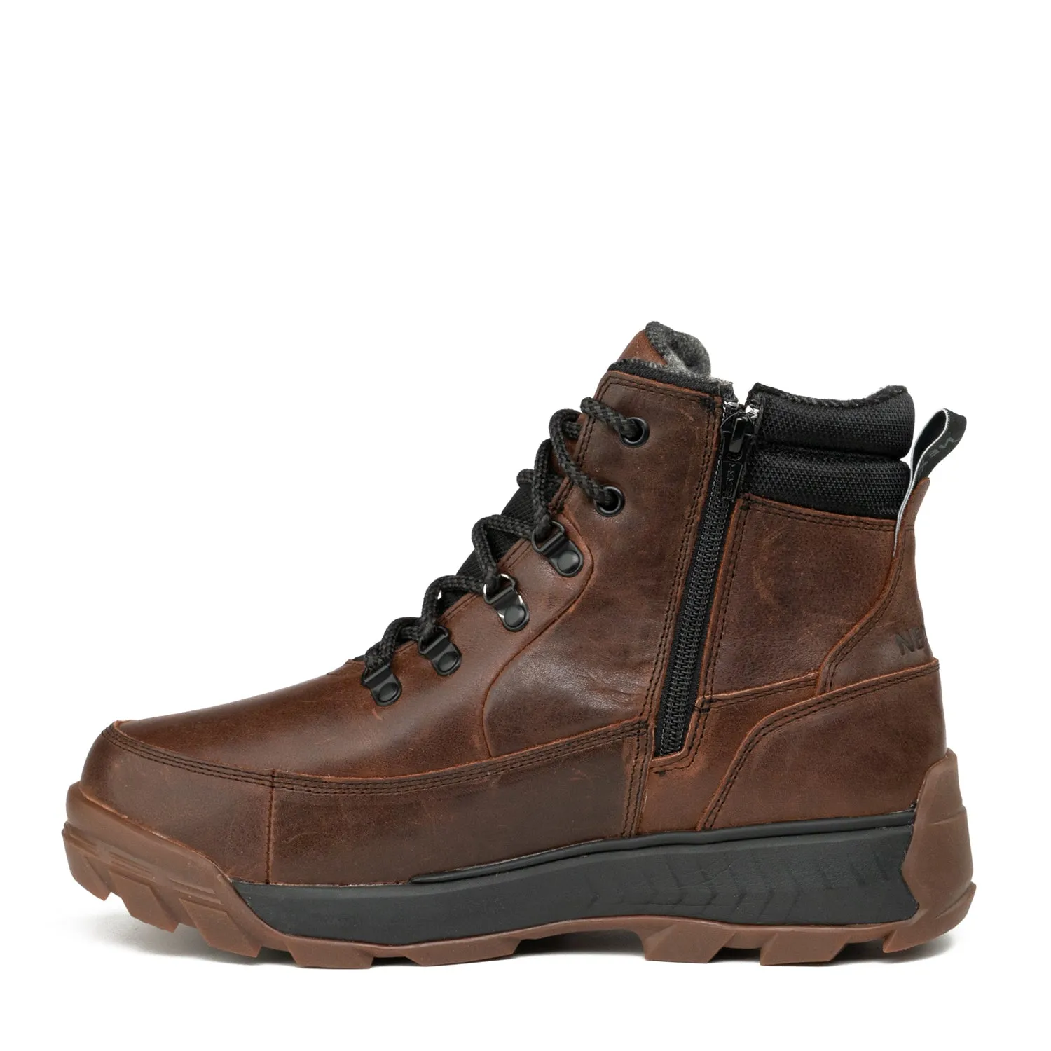 All Brown Men's Short Winter Boots