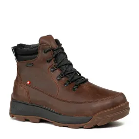 All Brown Men's Short Winter Boots