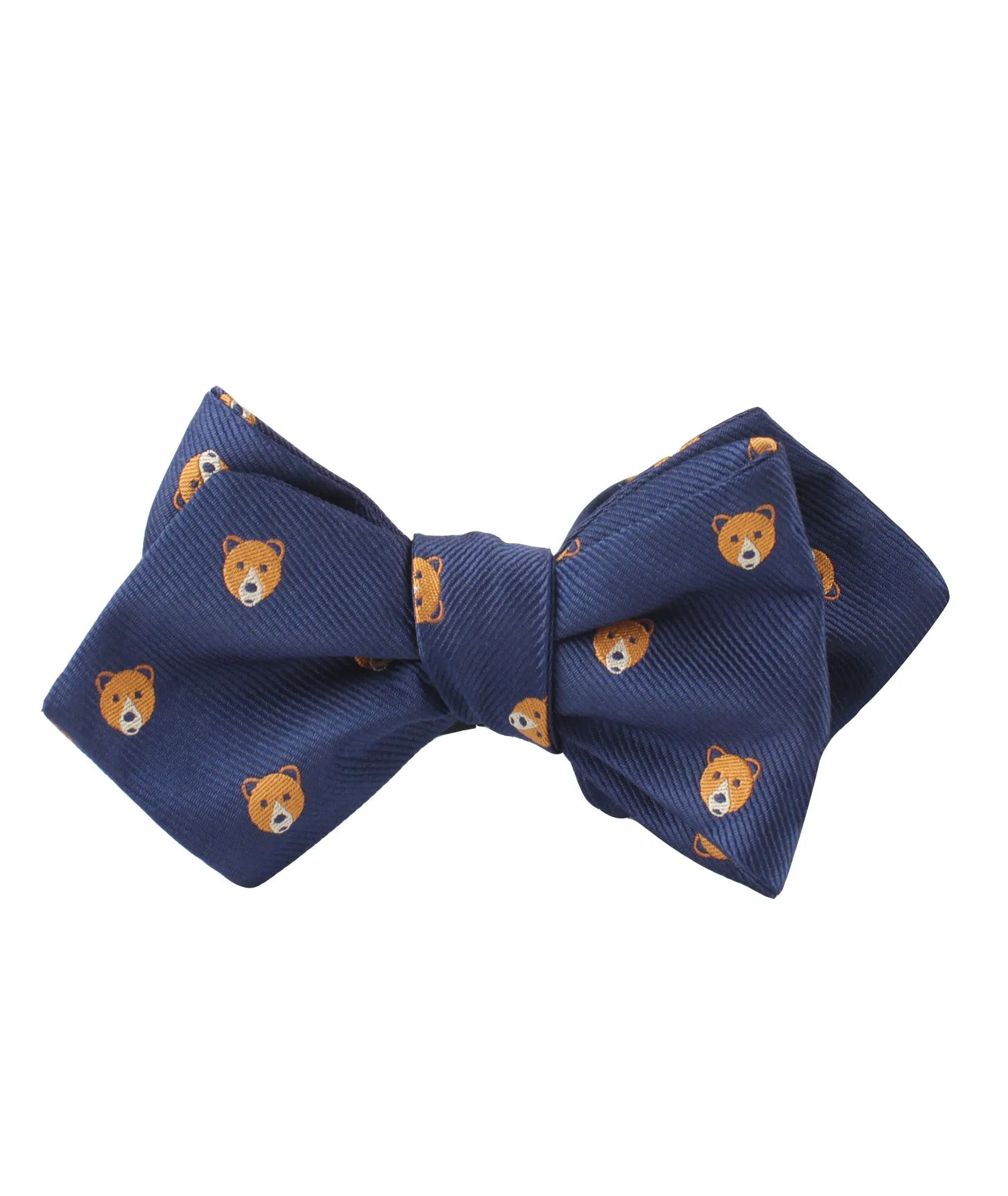 American Brown Bear Diamond Self Bow Tie