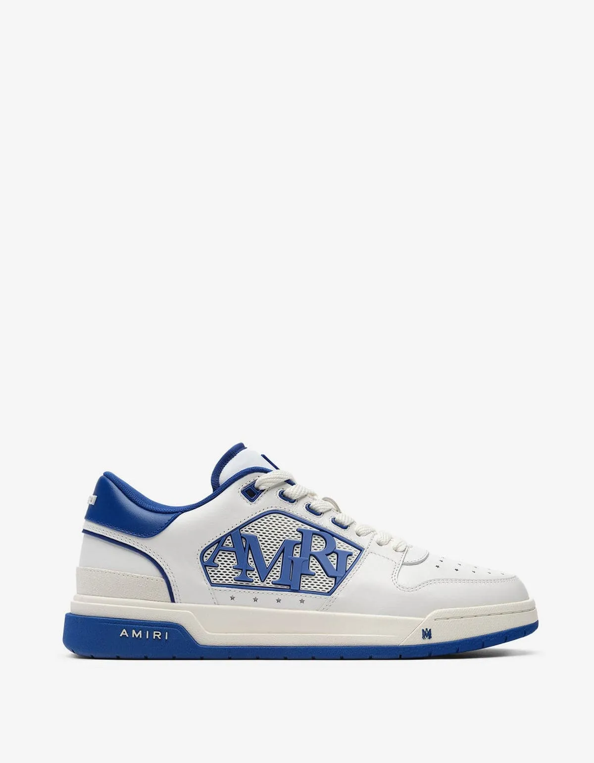 Amiri Classic Low White & Blue Trainers