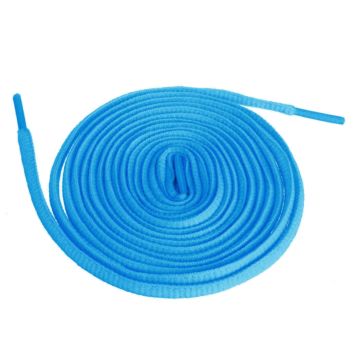 [Azure Blue] - Flat Premium Shoelaces