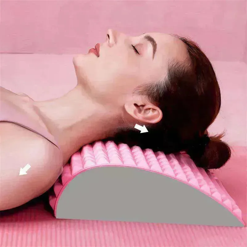 Back Stretcher & Neck Lumbar Support Massager Pillow