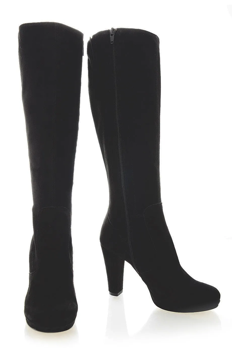 BARBARA BUCCI CHIARA Black Suede Boots