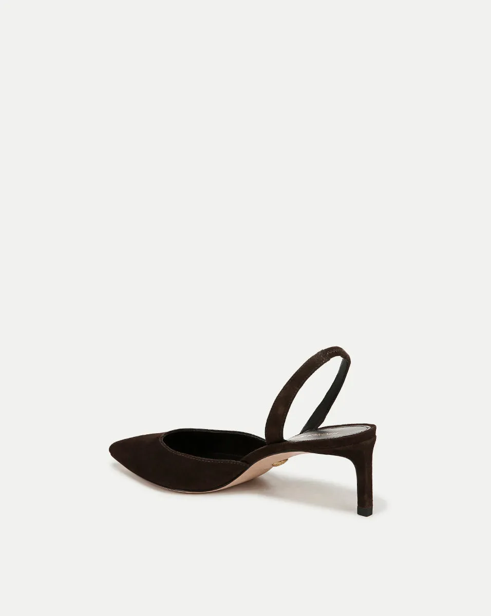 Caroline Suede Slingback Pump