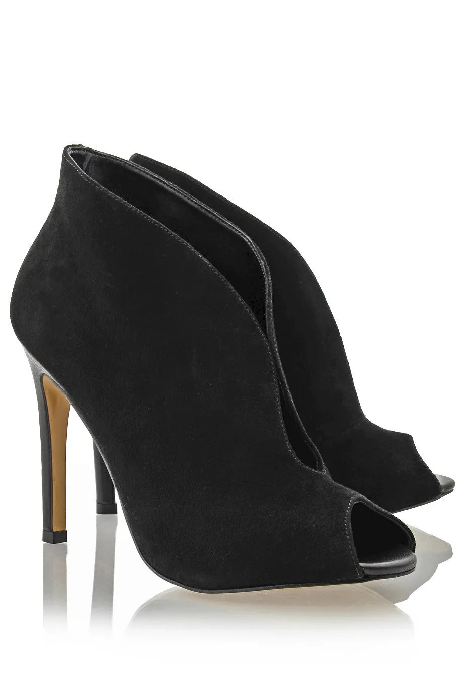 CECCONELLO ERINA Black Suede Ankle Boots