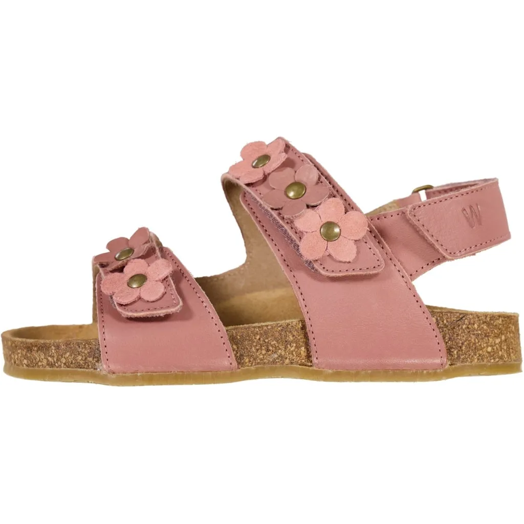 Clare flower sandal - cameo blush