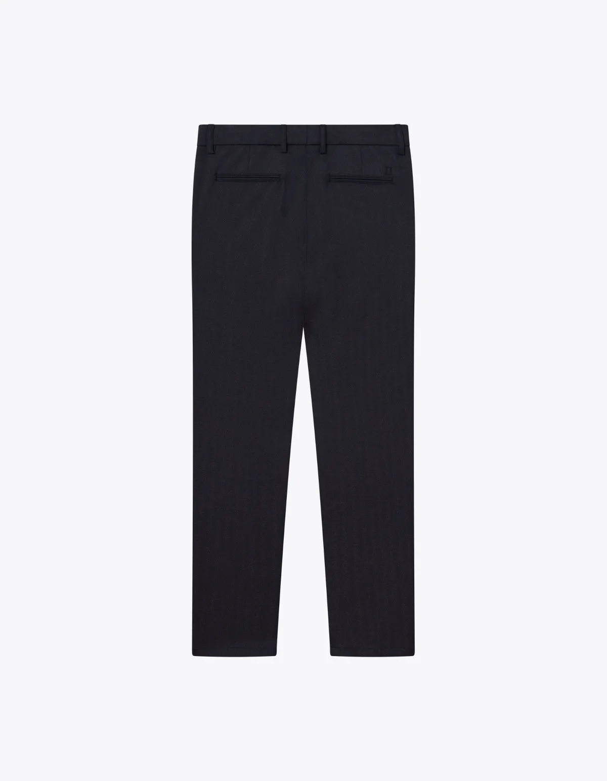 Como Reg Herringbone Suit Pants - Dark Navy Dark Navy