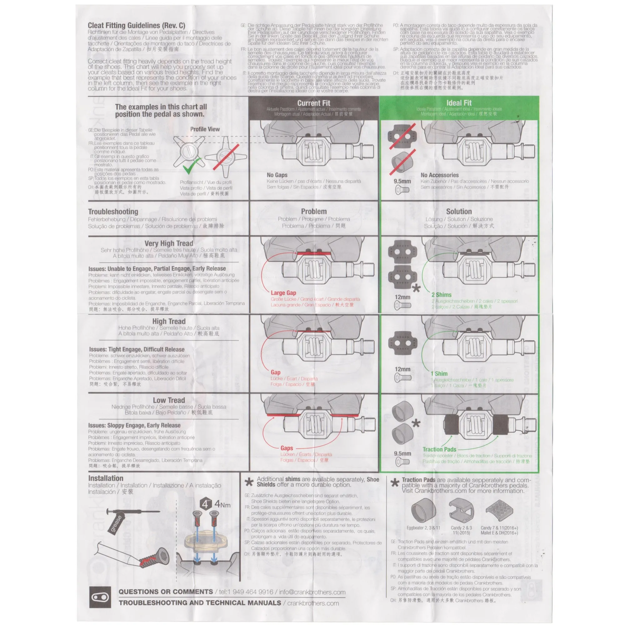 Crank Brothers Easy Release Premium Cleat Kit