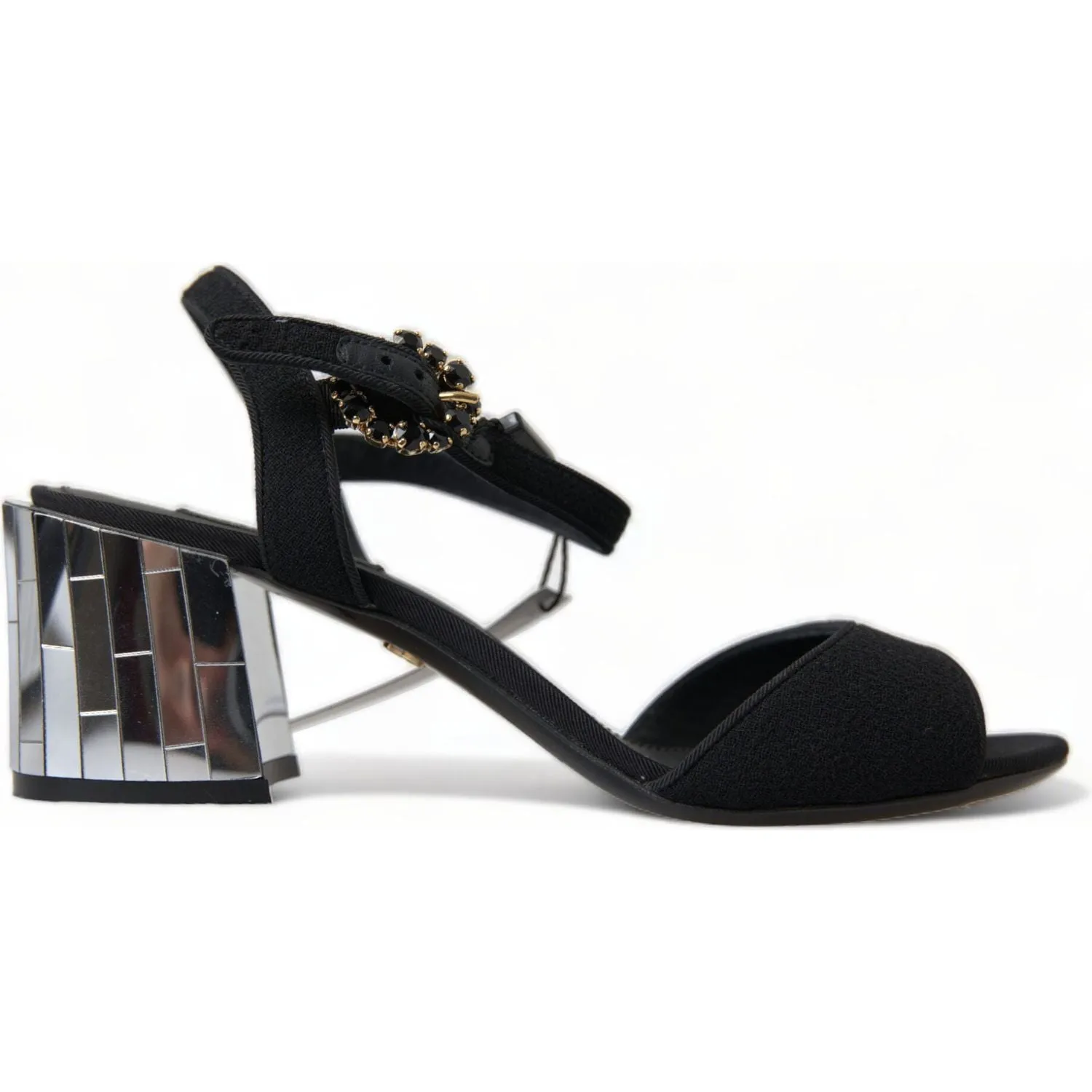 Dolce & Gabbana Elegant Ankle Strap Sandals with Mirror Heels