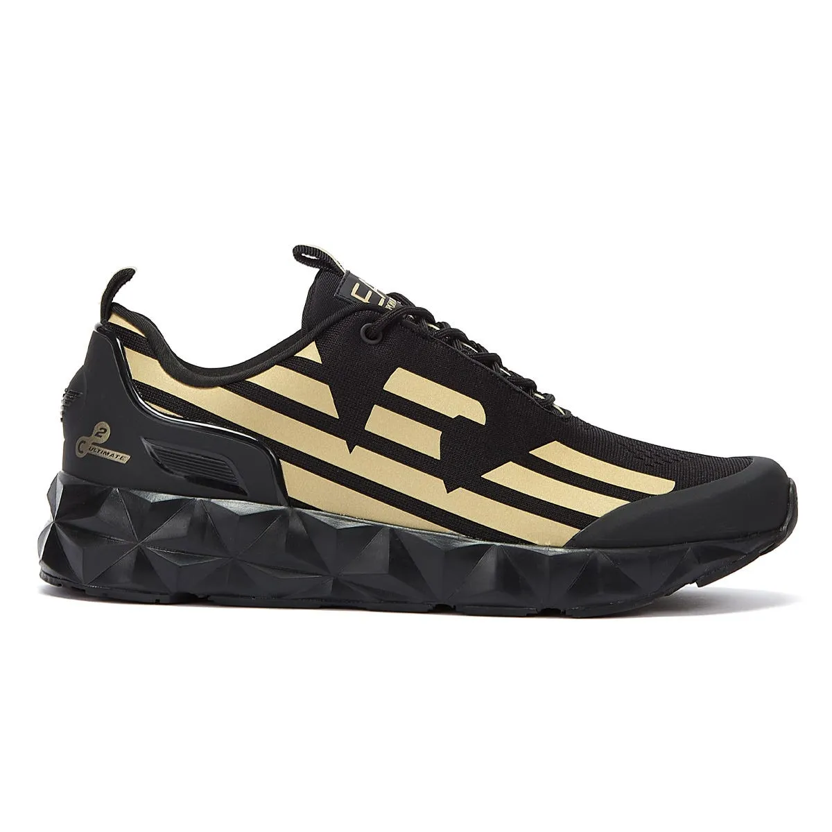 EA7 Ultimate C2 Kombat Mens Triple Black / Gold Trainers