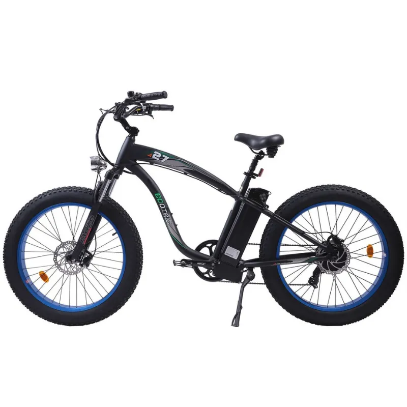 Ecotric Hammer Electric Fat Tire Beach/Snow Bike, 48V/13Ah, 750W