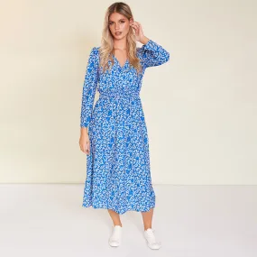 Emery Dress (Blue Floral)