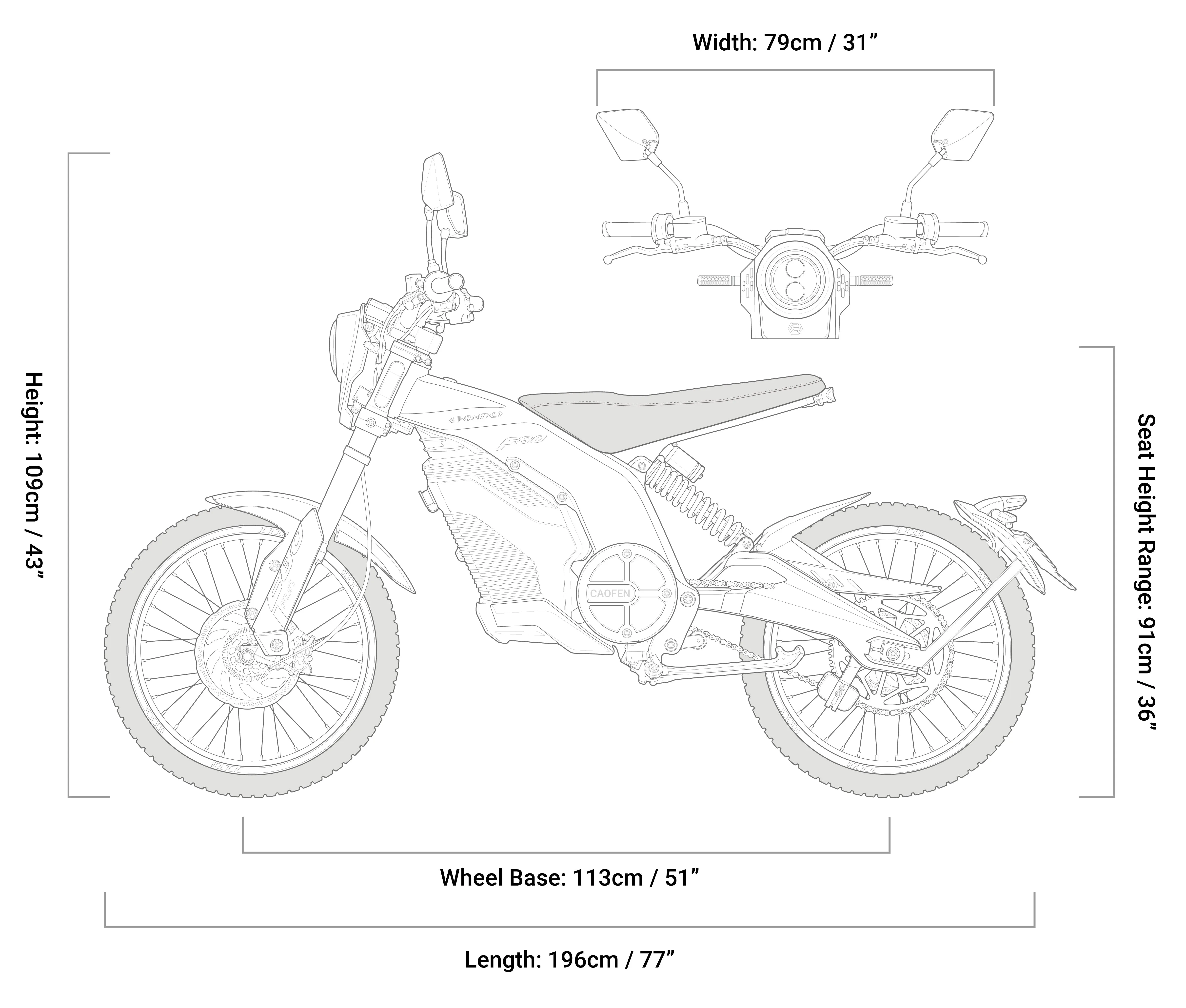 EMMO CAOFEN F80 ELECTRIC DIRT BIKE