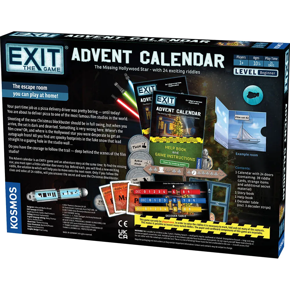 EXIT: The Game - Advent Calendar - The Missing Hollywood Star