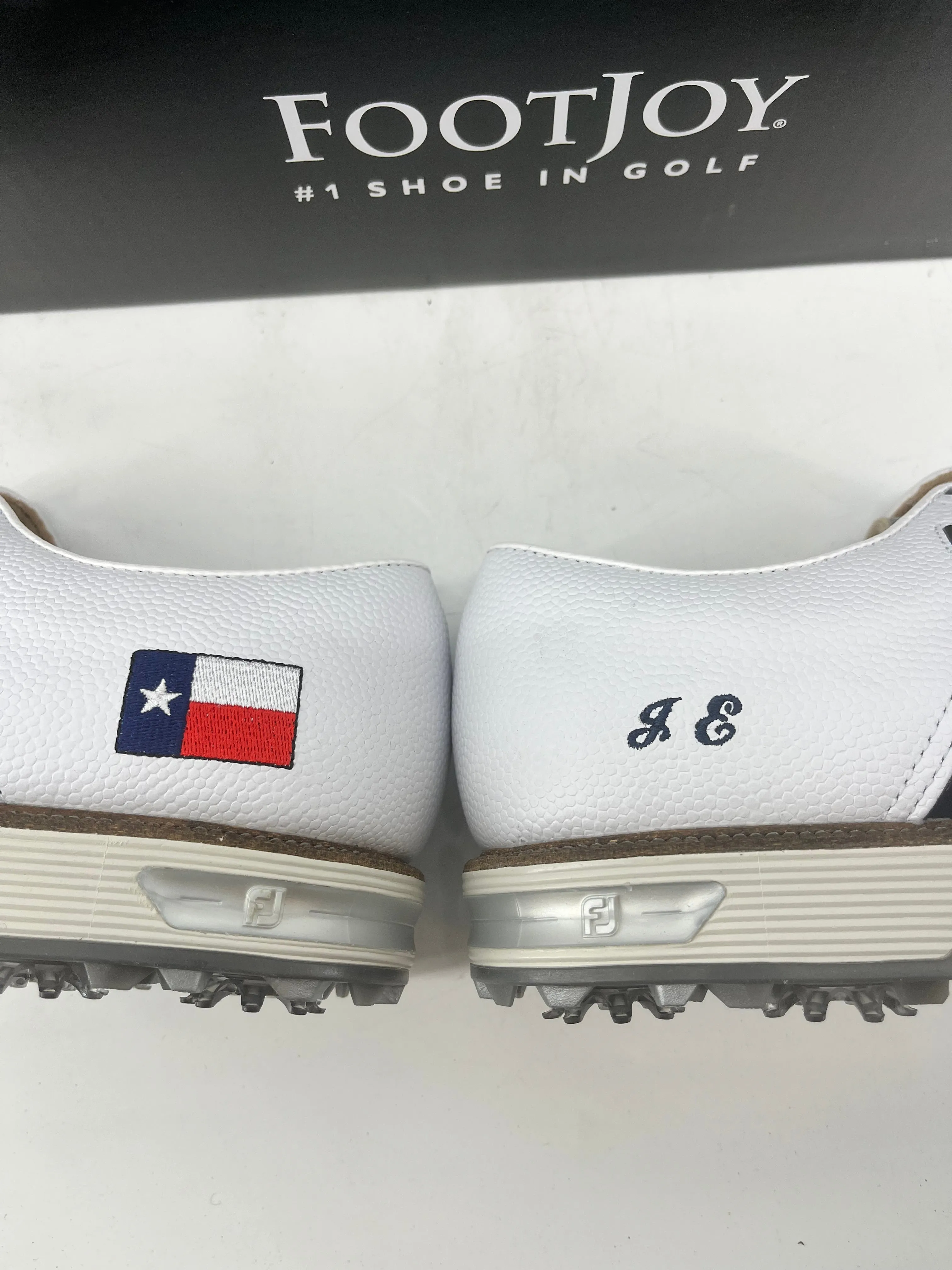 Footjoy Myjoys Premiere Series Custom Packard Golf Shoes White Texas 12.5 M