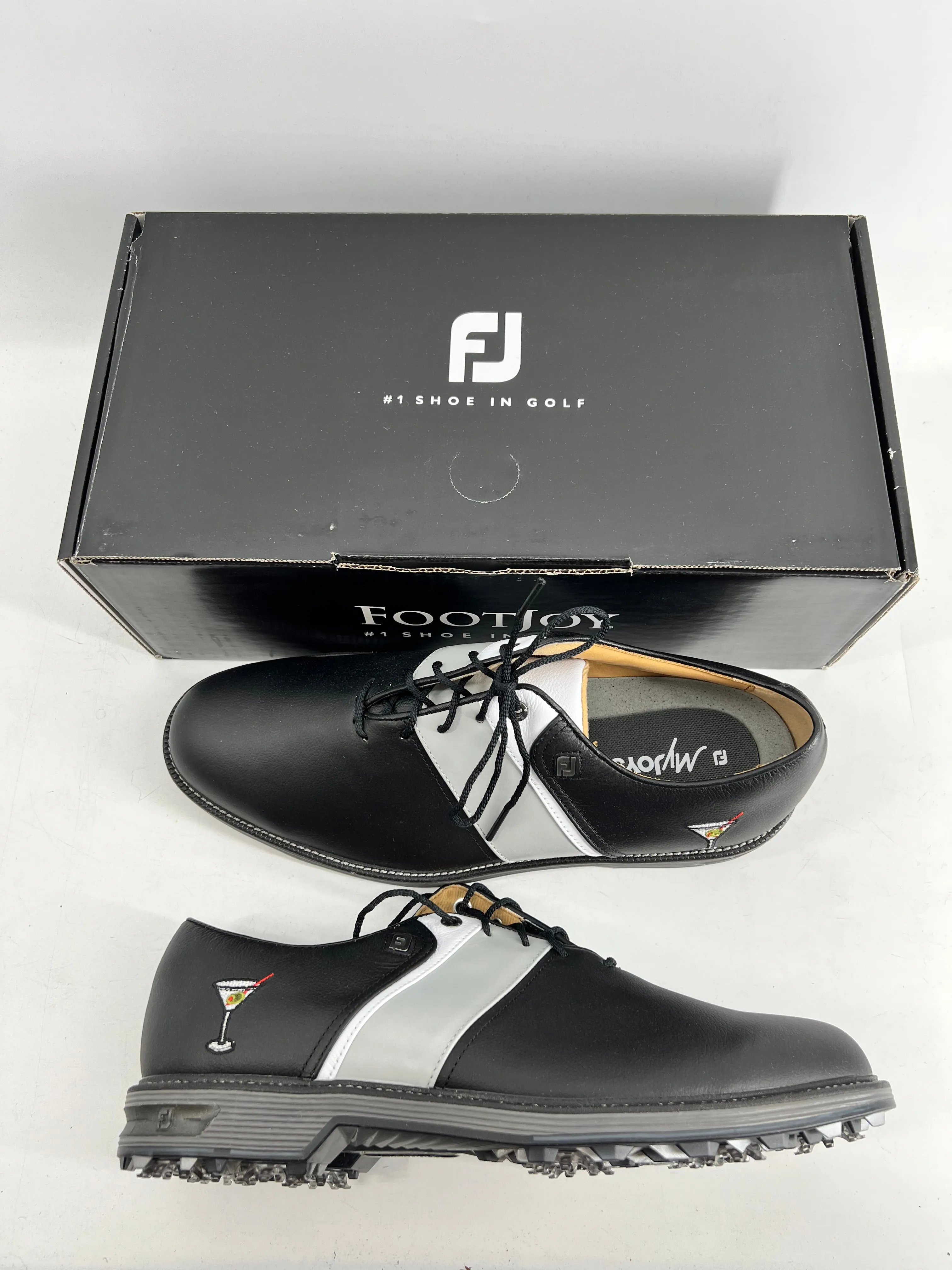 Footjoy Myjoys Premiere Series Packard Golf Shoes Black Martini 10.5 Medium