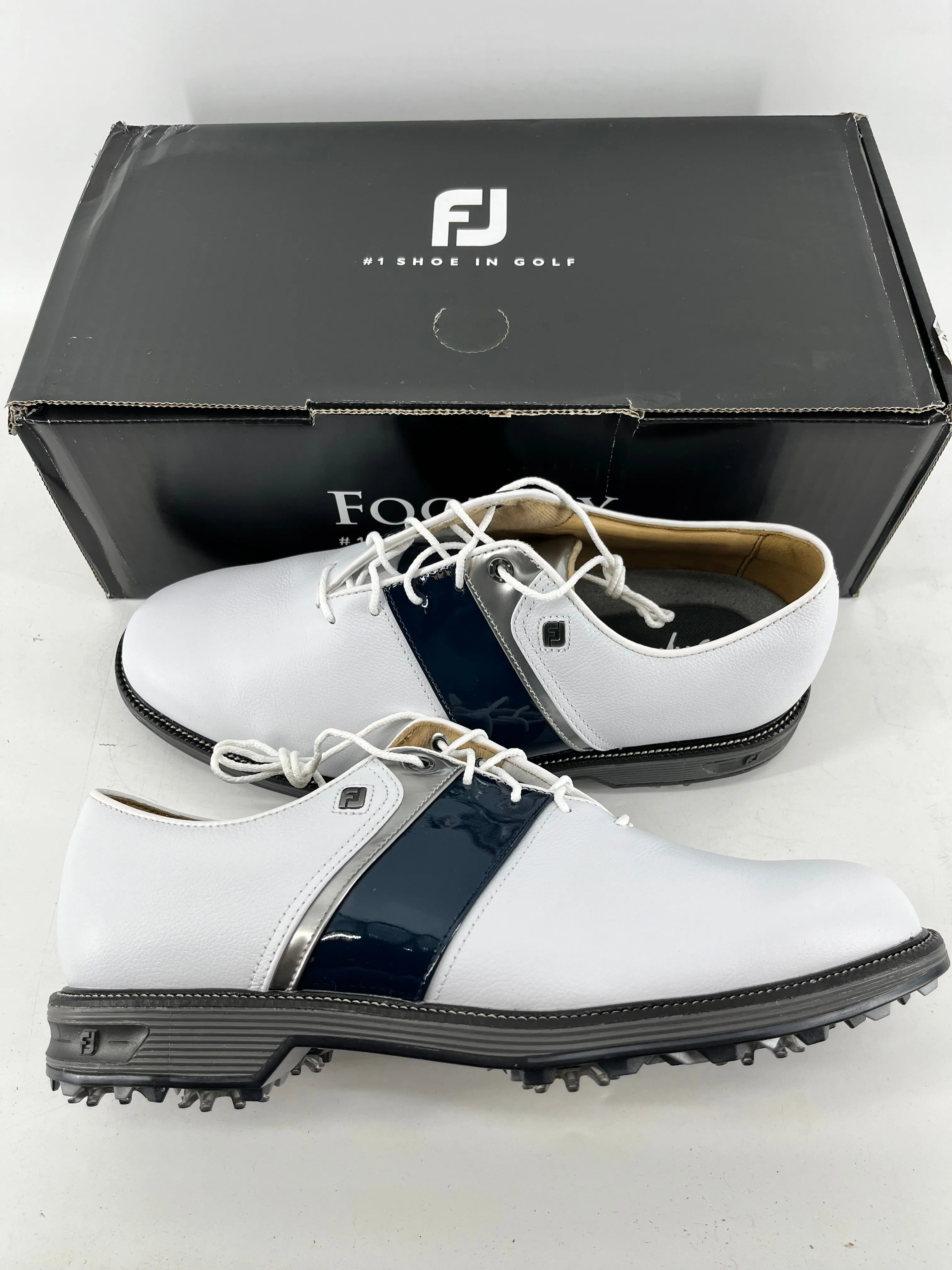 Footjoy Myjoys Premiere Series Packard Golf Shoes Custom Right 9XW Left 9.5XW