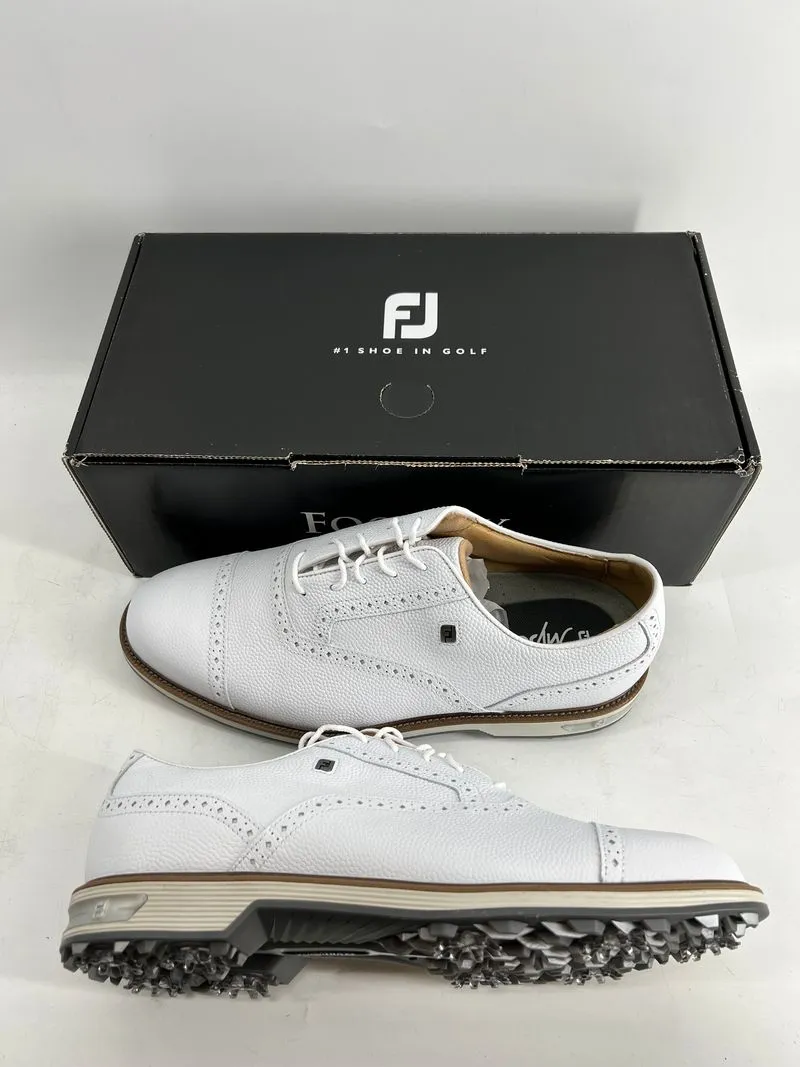 Footjoy Myjoys Premiere Series Packard Golf Shoes White 11.5 Wide