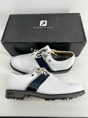 Footjoy Myjoys Premiere Series Packard Golf Shoes White Blue Croc 10.5 Medium