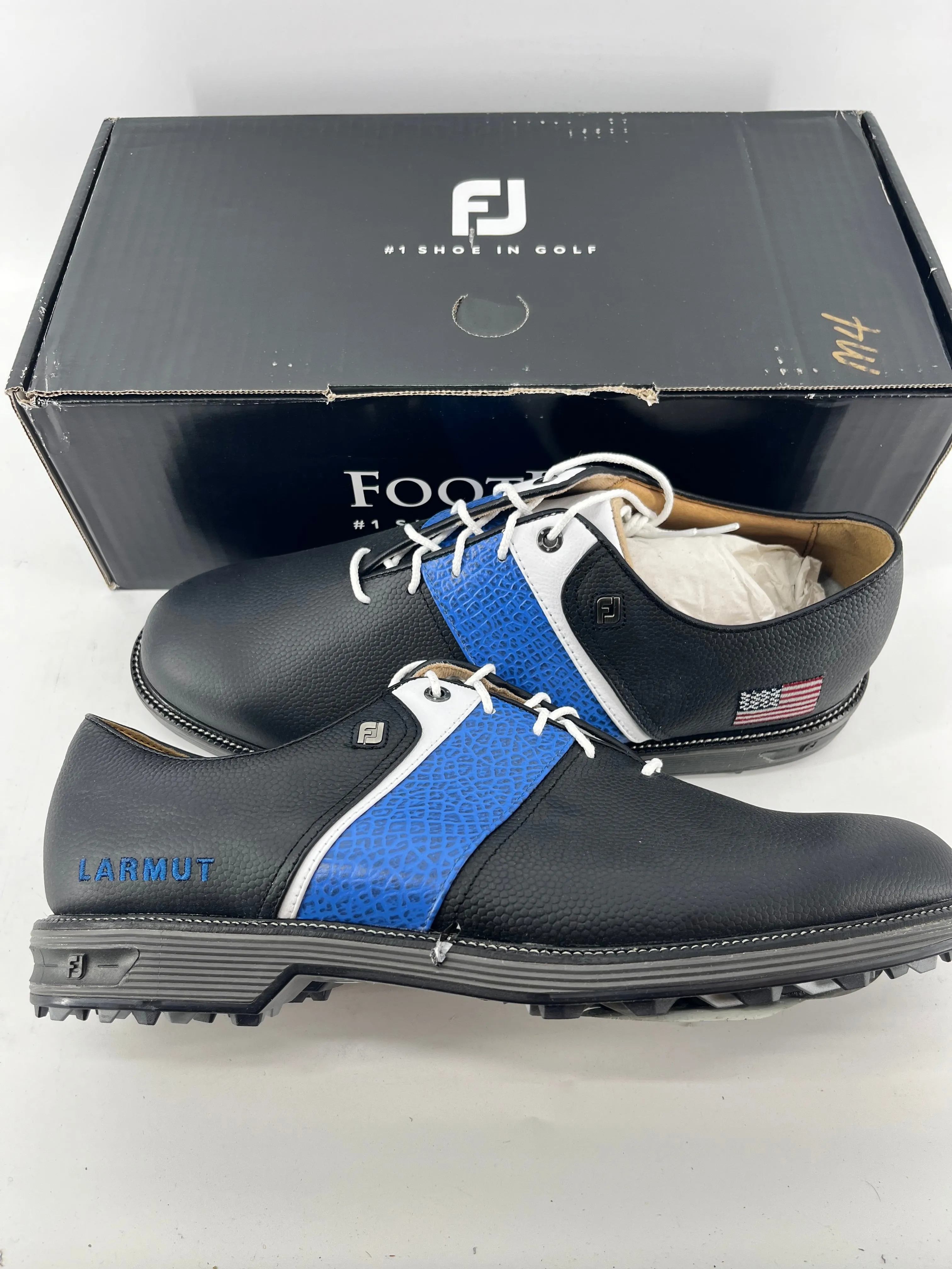 Footjoy Myjoys Premiere Series Packard Spikeless Golf Shoes Black USA 11.5 W