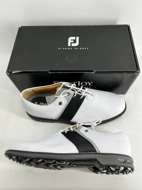 Footjoy Myjoys Premiere Series Packard Spikeless Golf Shoes White Black 12 W