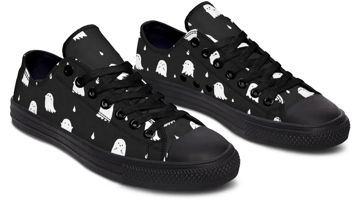 Ghost Party Low Tops - Classic Premium Canvas Shoes with Comfortable and Durable Soles