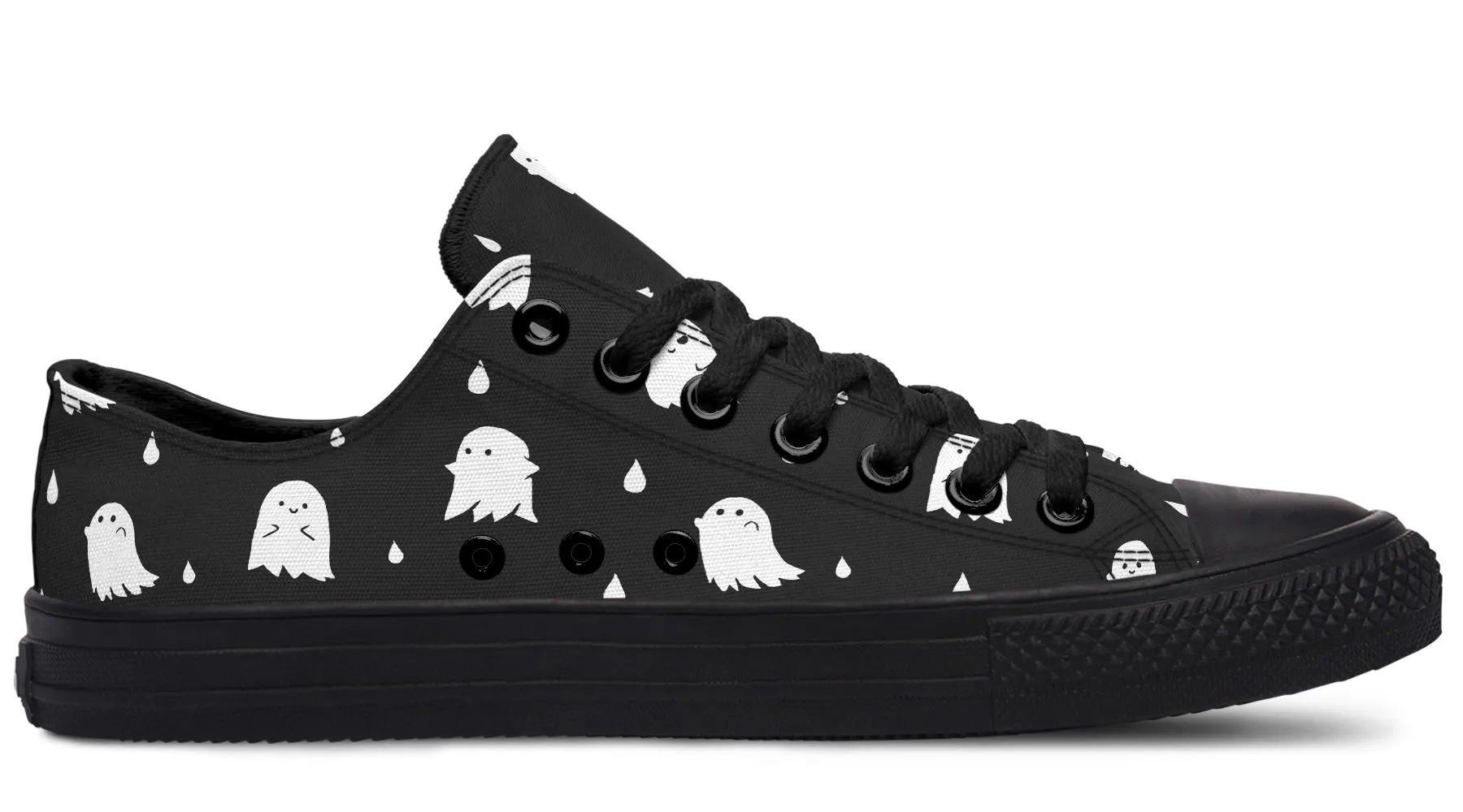 Ghost Party Low Tops - Classic Premium Canvas Shoes with Comfortable and Durable Soles