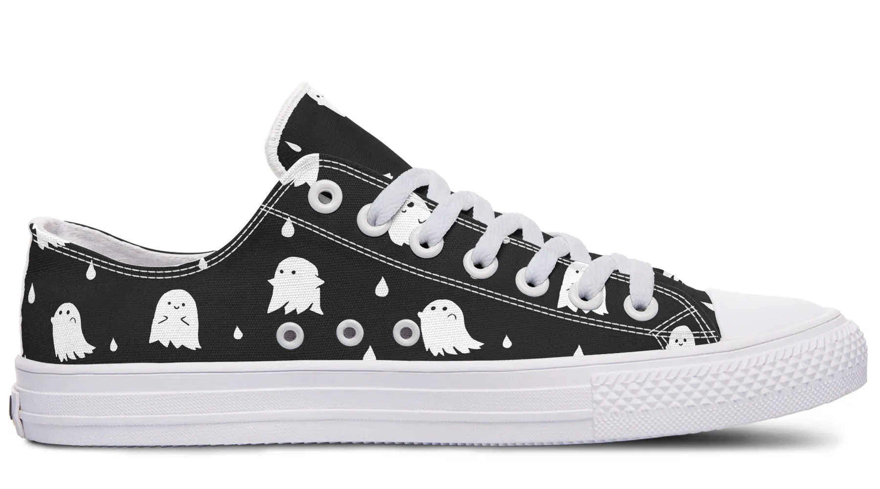 Ghost Party Low Tops - Classic Premium Canvas Shoes with Comfortable and Durable Soles