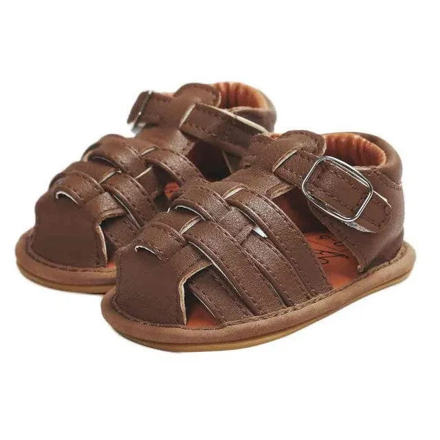 Gladiator Style Closed Front Baby Boy or Girl Sandals