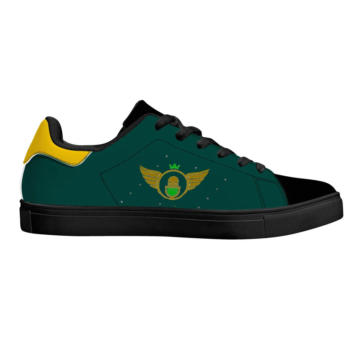 Gold Series - Gold and Green | Low Top Customized | Shoe Zero