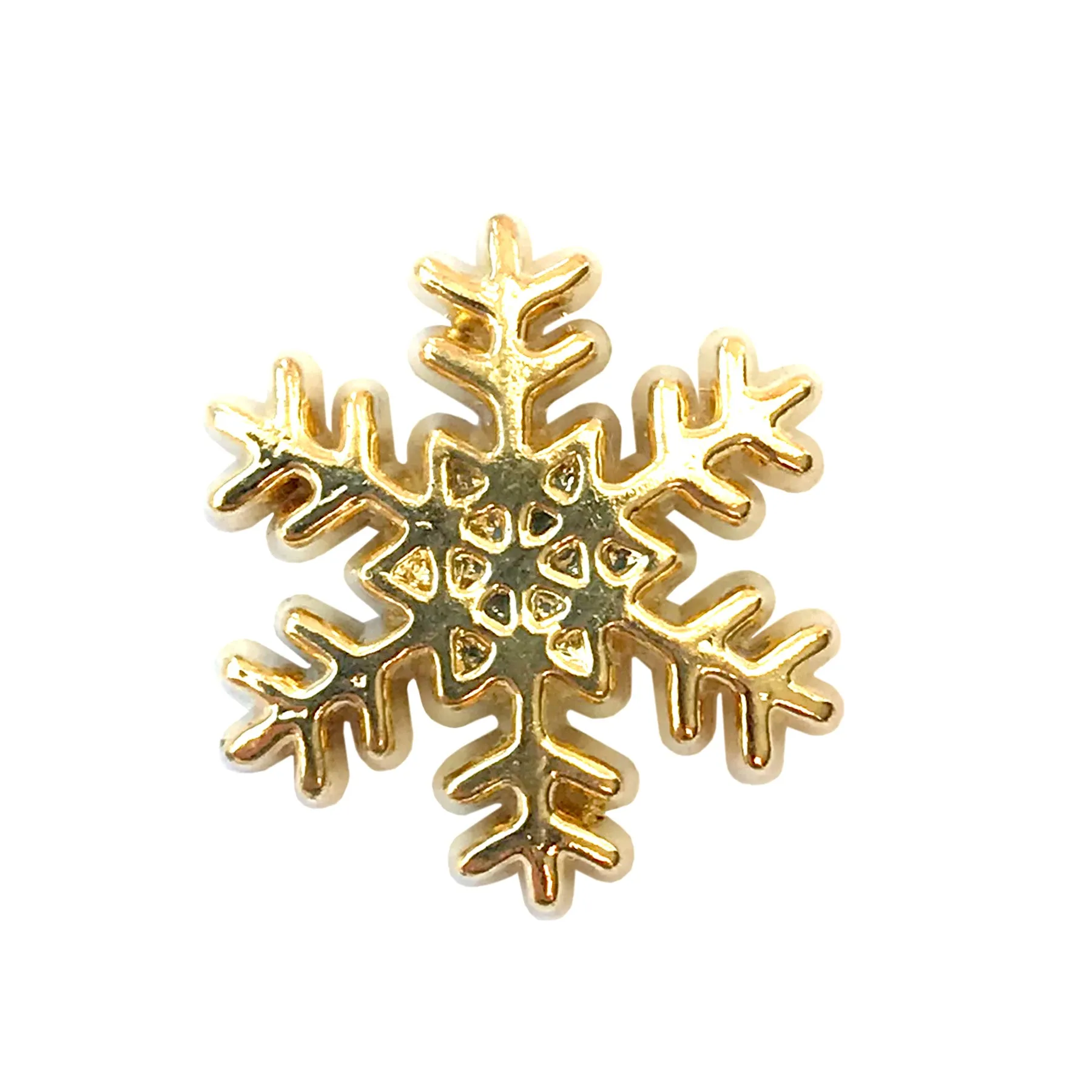 Gold Snowflake Bulk Button