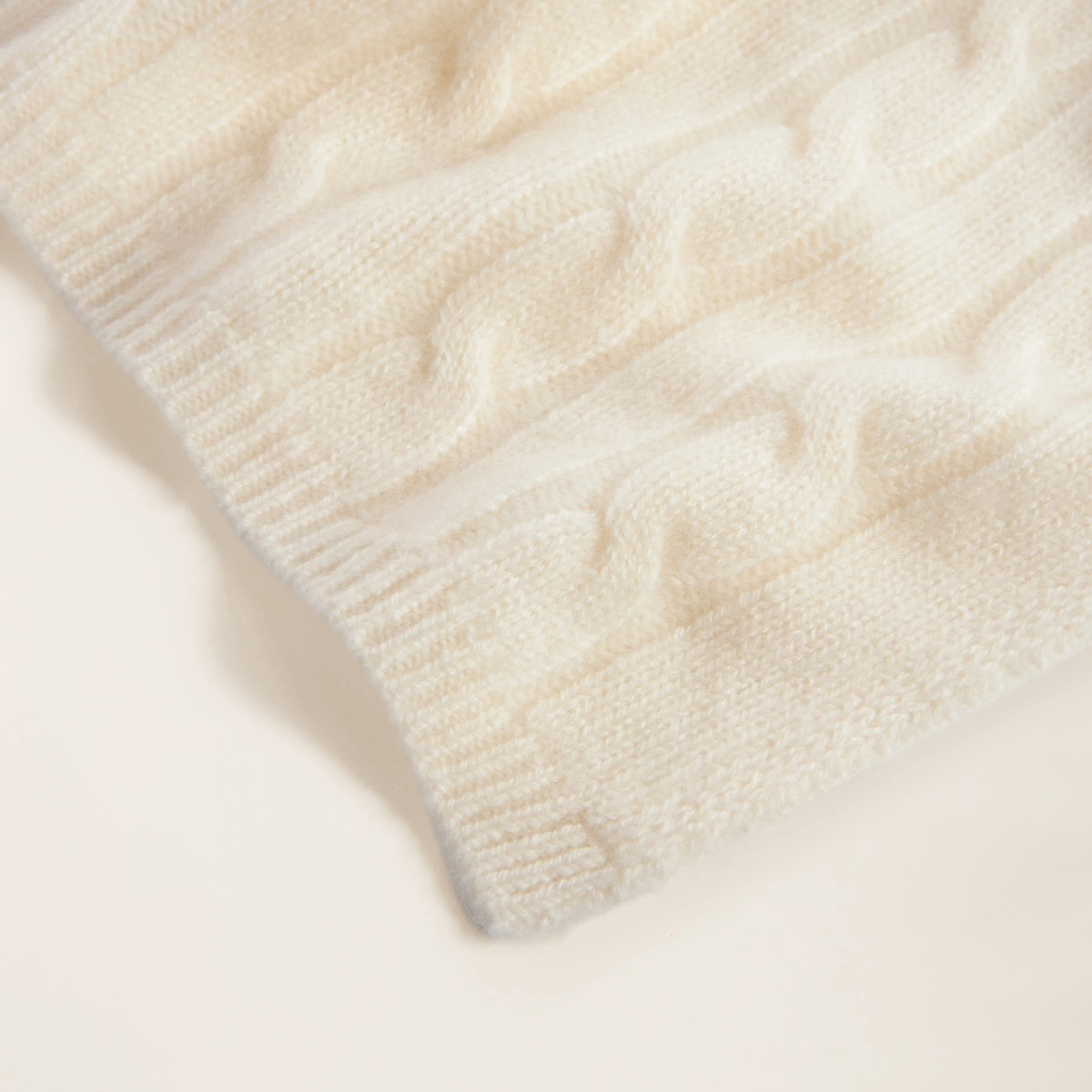 Hallie Cashmere Cable Knit Baby Blanket