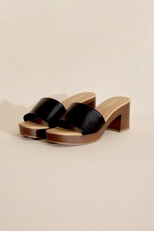 Lauren Slide Mule Heels