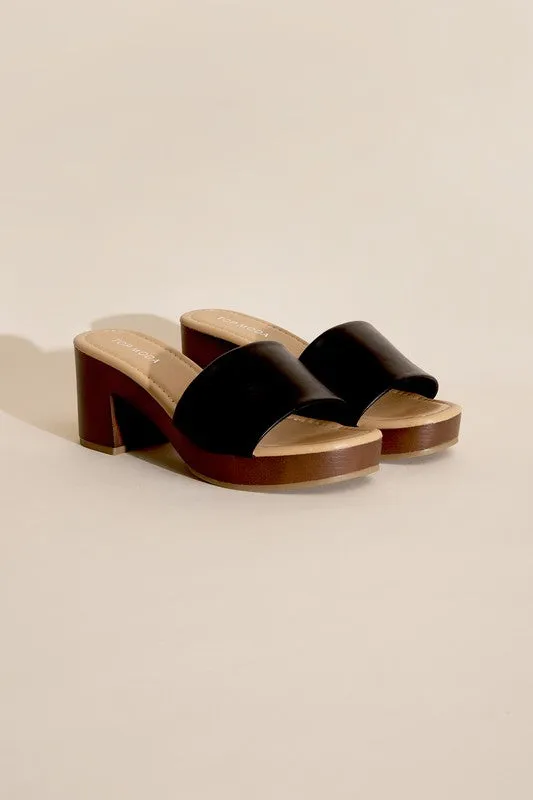 Lauren Slide Mule Heels