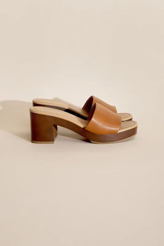 Lauren Slide Mule Heels