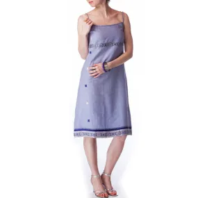 Lavender Upcycled Sari Summer Dress