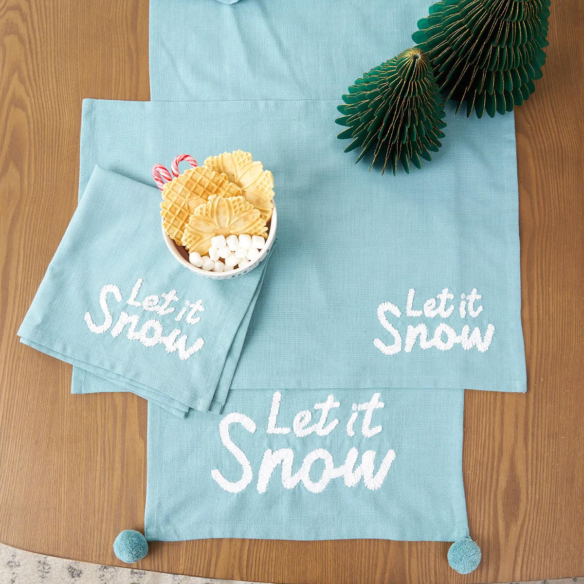 Let It Snow Table Linens