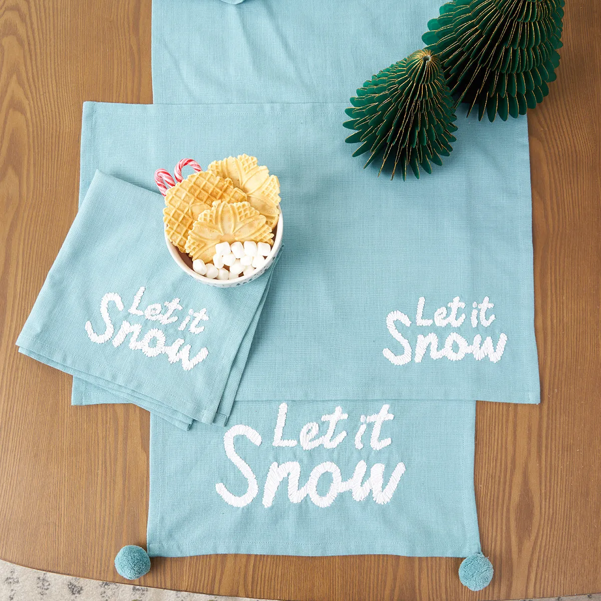 Let It Snow Table Linens