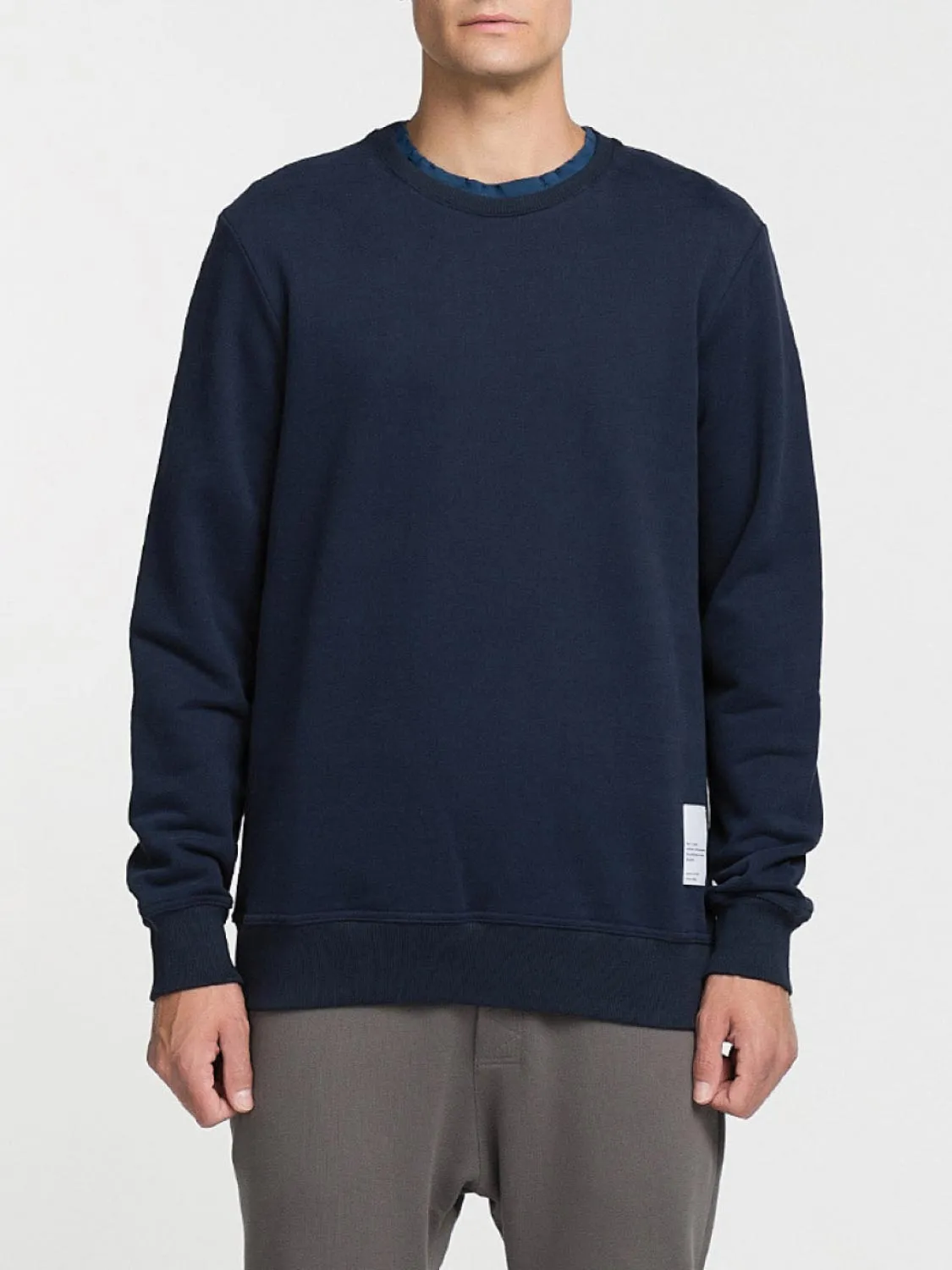 Logomania Crew Neck Sweatshirt Navy Blue