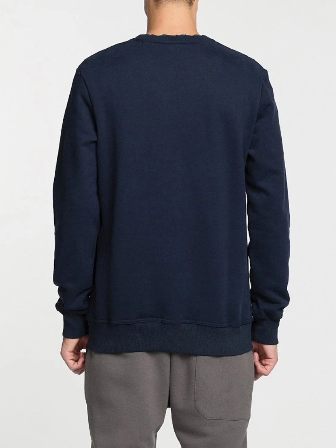 Logomania Crew Neck Sweatshirt Navy Blue