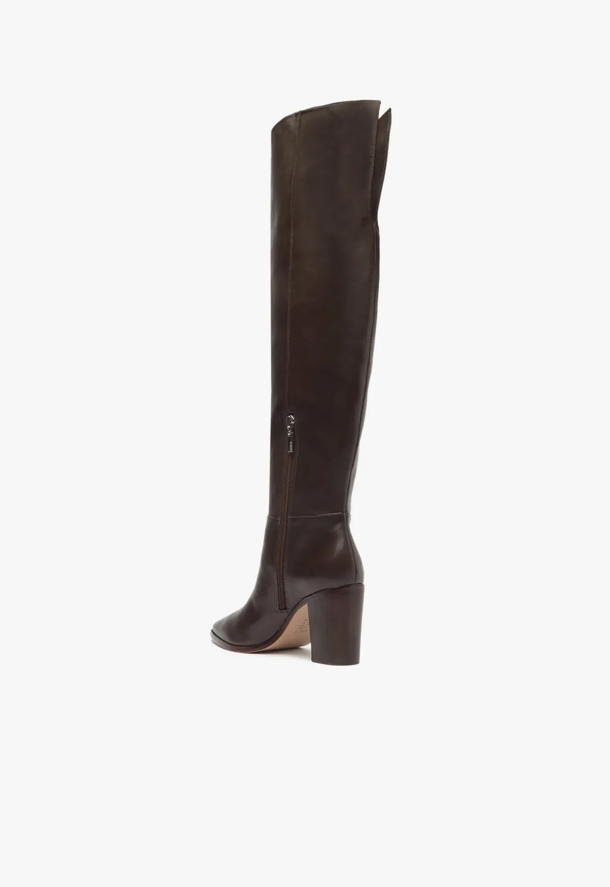 Magali Block Over the Knee Leather Boot