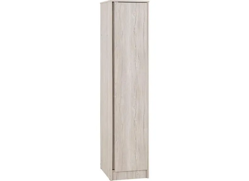 Malvern Single Door Wardrobe In Urban Snow