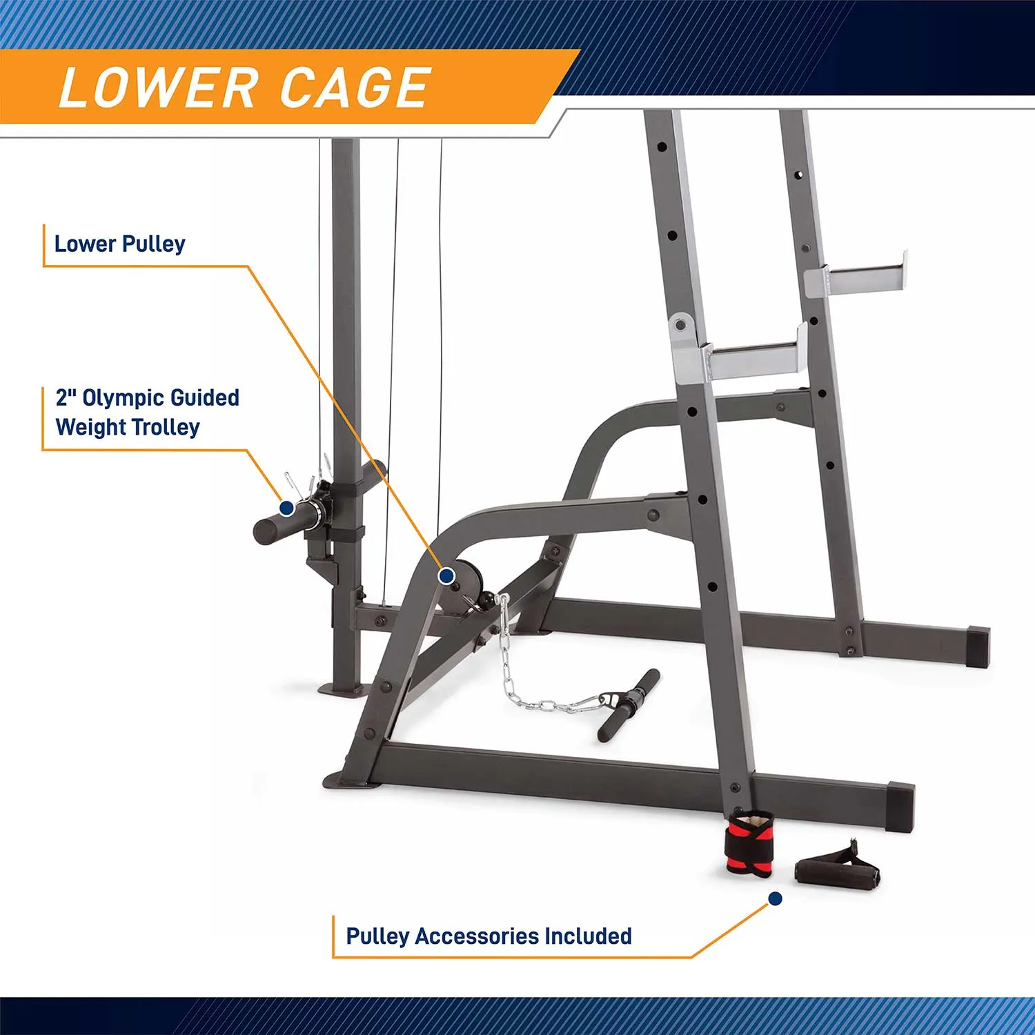 Marcy Pro Deluxe Cage System with Weight Lifting Bench | PM-5108