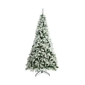 Mazam Christmas Tree 1.8M 6FT Xmas Trees Decorations White Snow Flocked 600 Tips