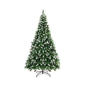 Mazam Christmas Tree 2.1M 7FT Xmas Trees Snowy Decorations Green 1050 Tips