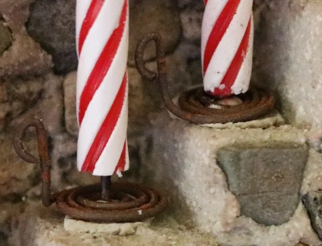 Meeting House showing Clapboard Siding with Candles Lights Up