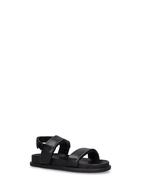 MM6 Maison Margiela   Logo print faux leather strap sandals 