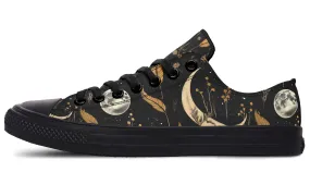 Moonlit Botanica Low Tops - Classic Premium Canvas Shoes with Comfortable and Durable Soles